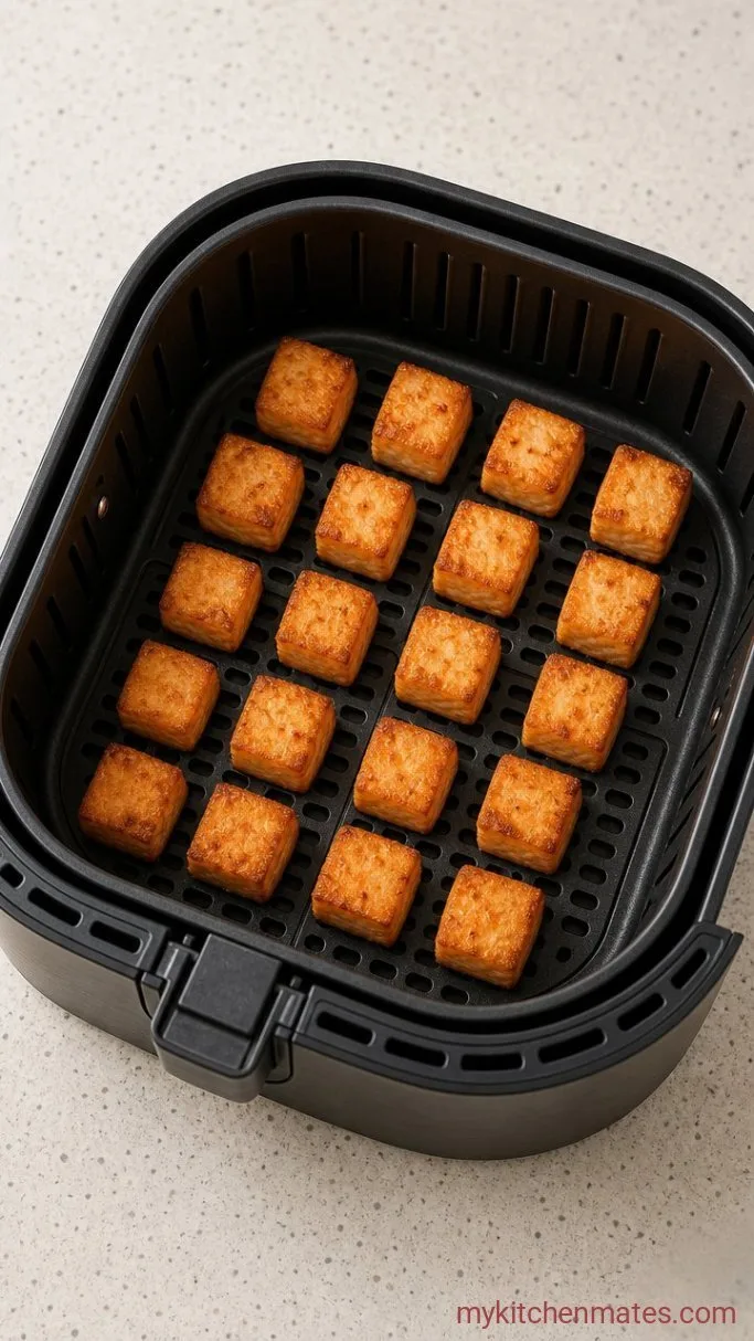 Crispy Air Fryer Bang Bang Salmon Bites Step 3: Air Fry the Salmon
