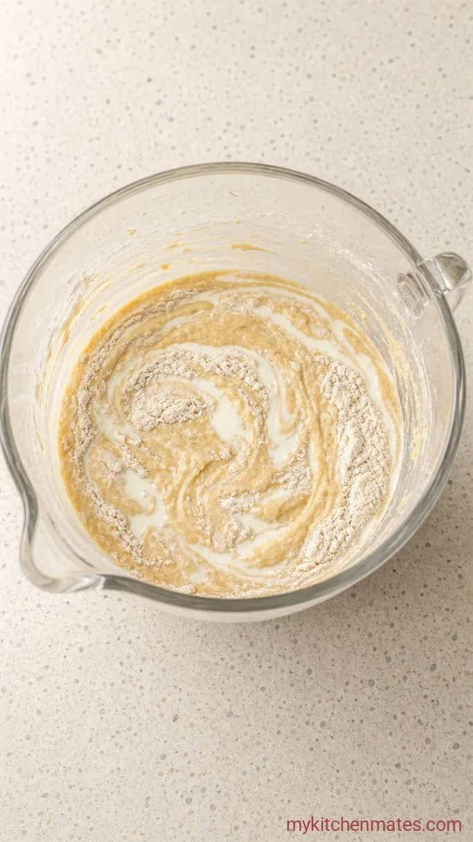 Tender Strawberry Coffee Cake with Brown Sugar Streusel Step 3: Alternate Dry and Buttermilk