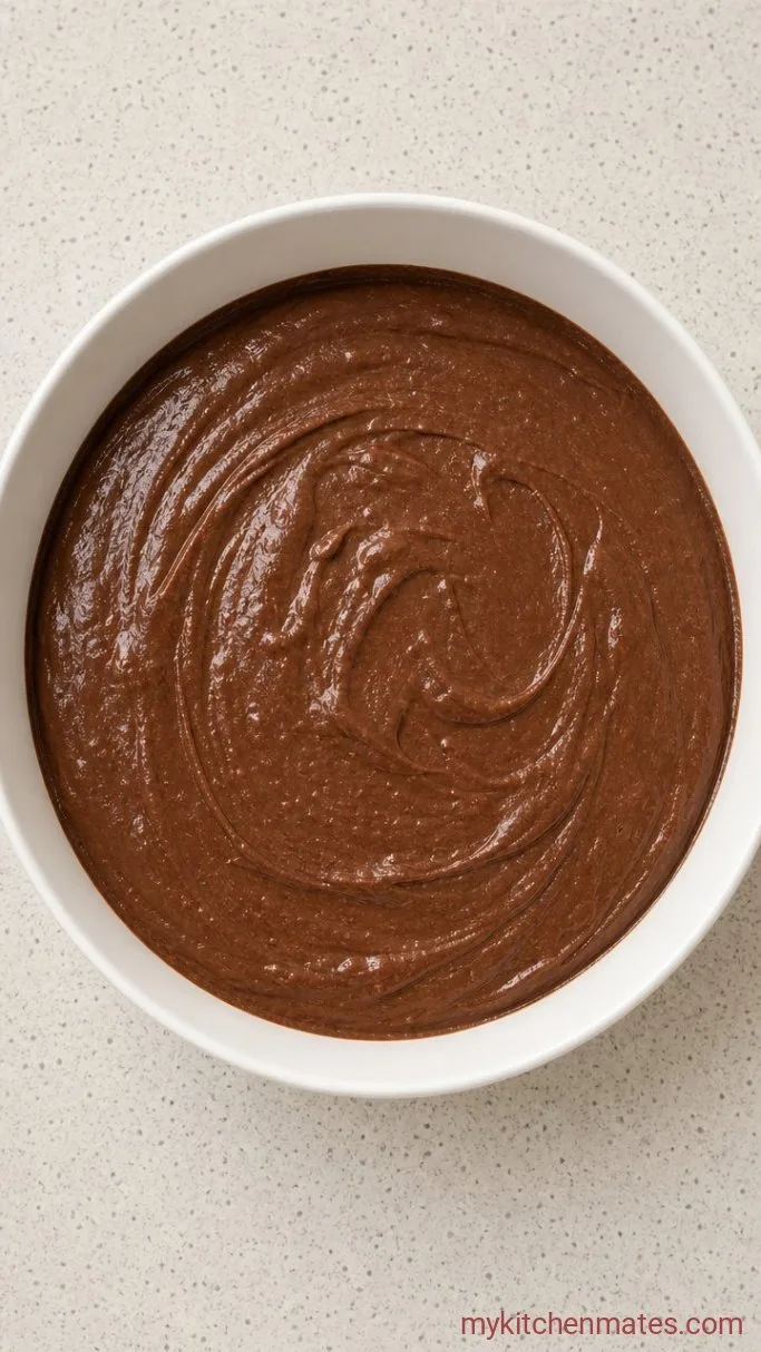 Fudgy Triple Chocolate Bundt Cake Step 3: Alternate the Dry Ingredients and Buttermilk