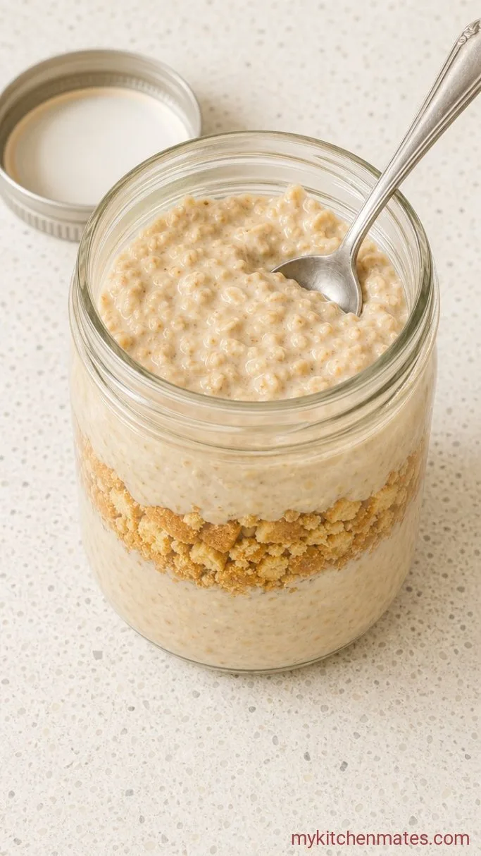 Creamy Banana Pudding Overnight Oats (No-Cook, 10-Min Prep) Step 3: Assemble and Refrigerate