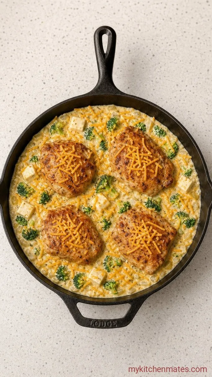 One-Pan Cheesy Chicken and Rice Bake Step 3: Assemble the Bake