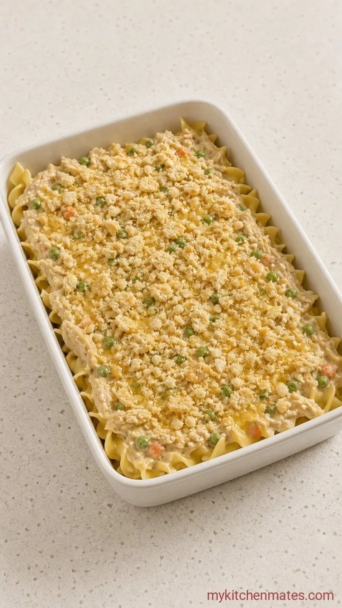 Creamy Chicken Noodle Soup Casserole Step 3: Assemble the Casserole