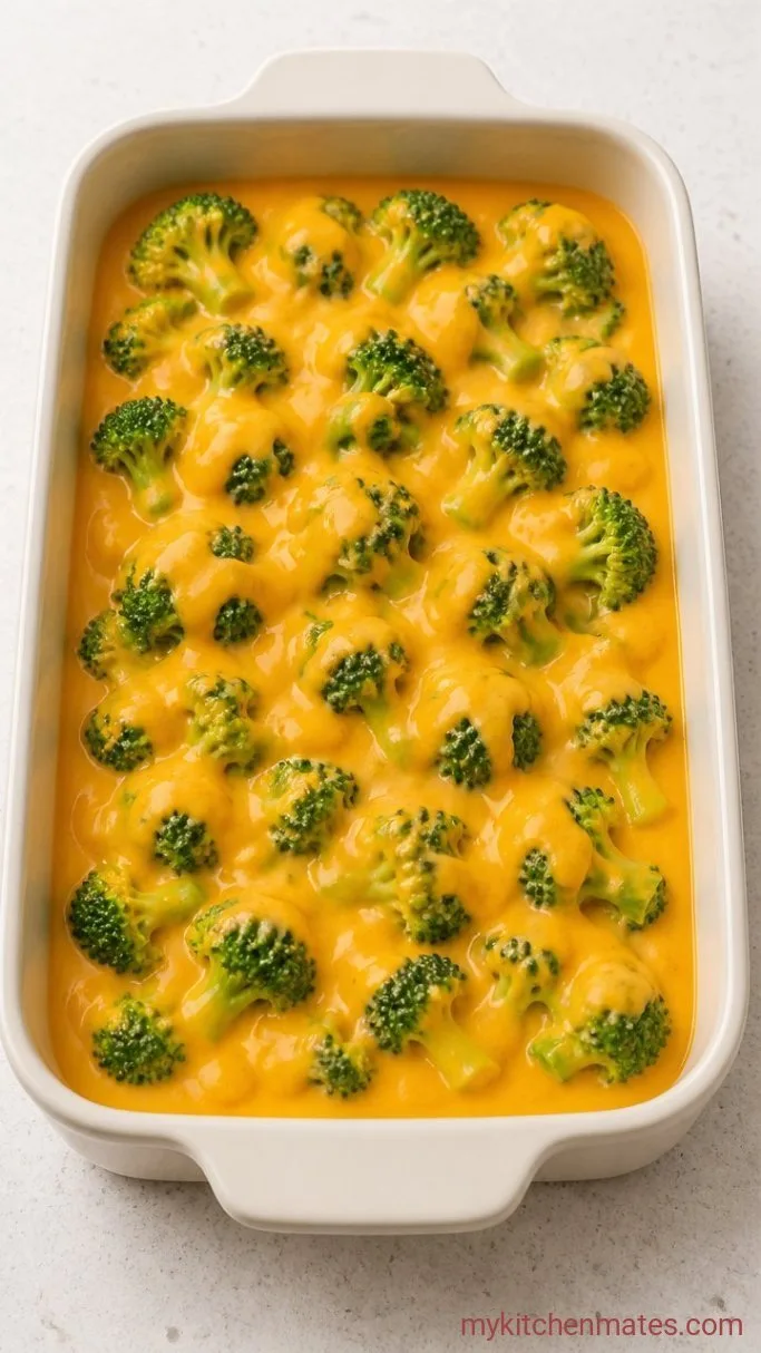 Creamy Broccoli Cheddar Casserole Step 3: Assemble the Casserole