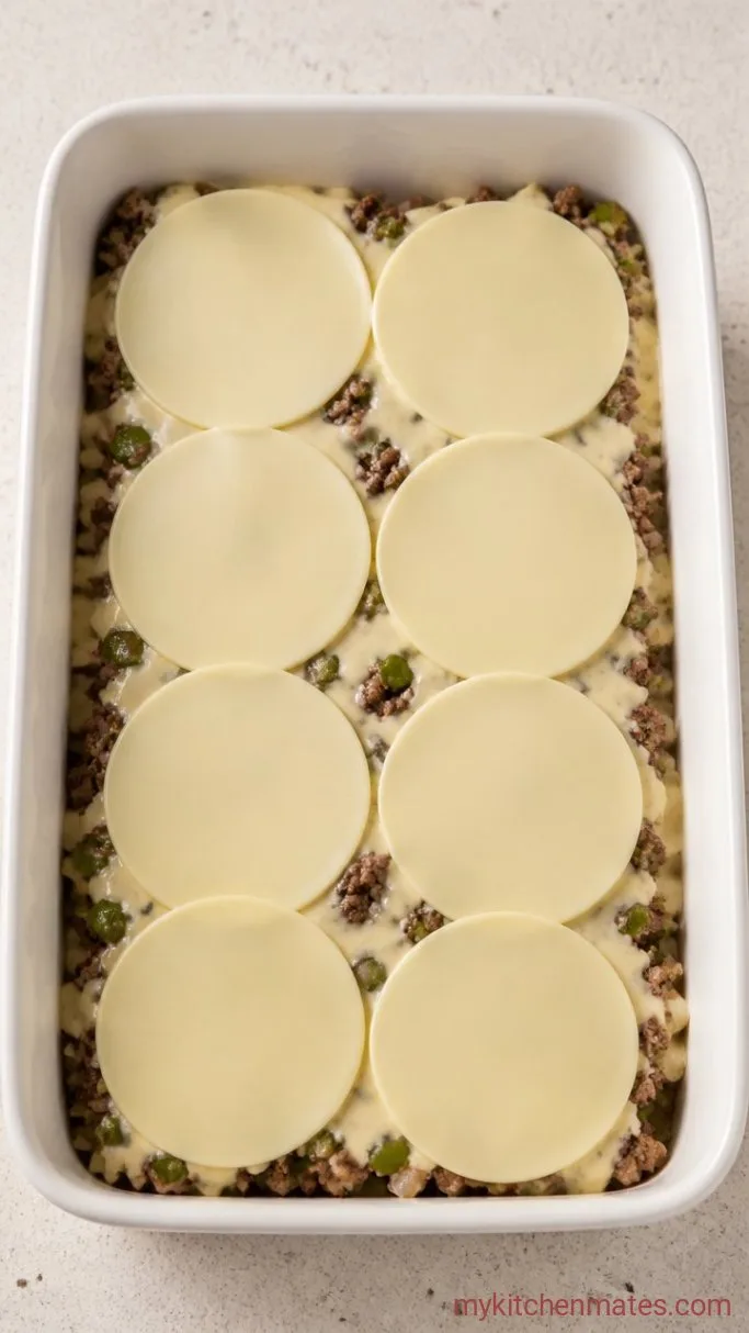 Quick Low Carb Philly Cheesesteak Casserole Step 3: Assemble the Casserole
