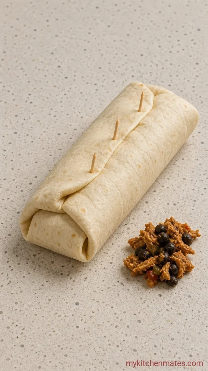 Crispy Chi-Chi's Chicken Chimichangas Step 3: Assemble the Chimichangas