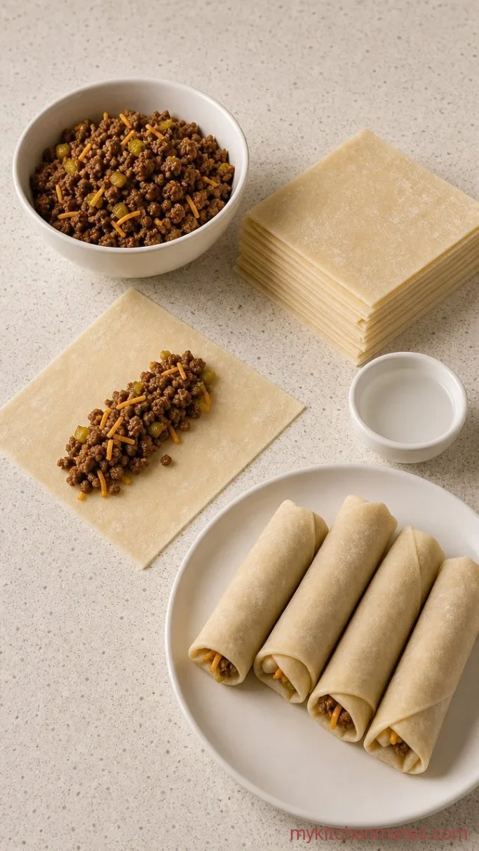 Step 3: Assemble the Egg Rolls