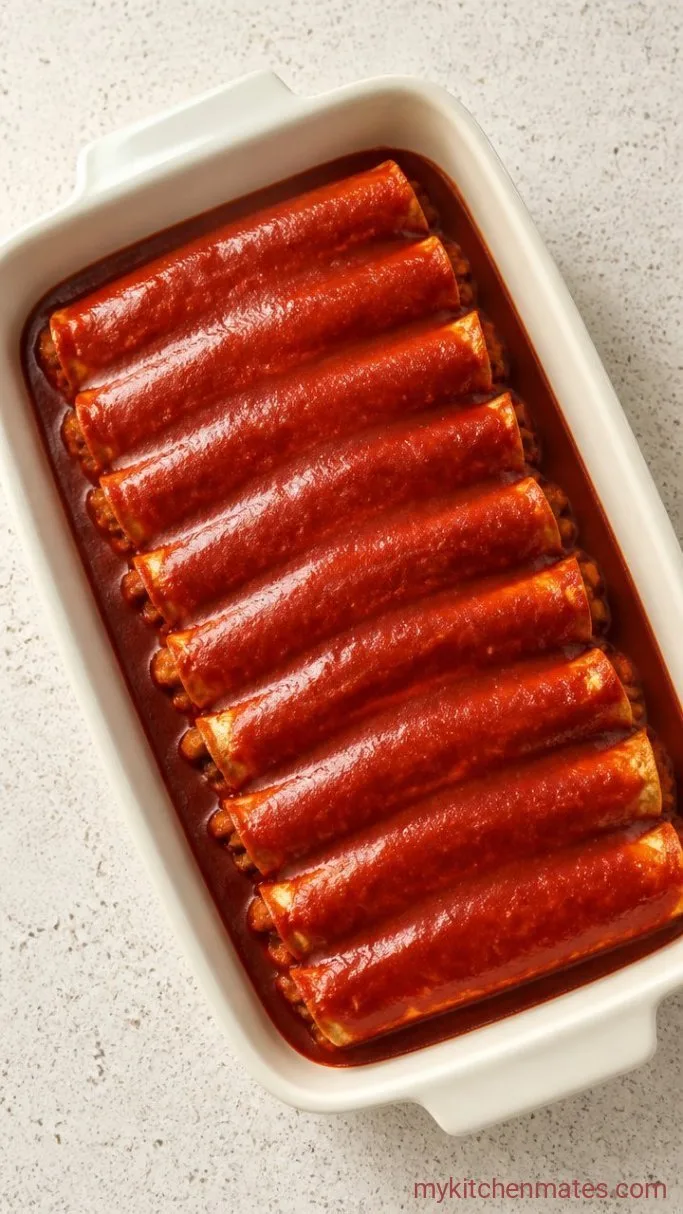 Creamy Dairy Free Enchiladas Step 3: Assemble the Enchiladas