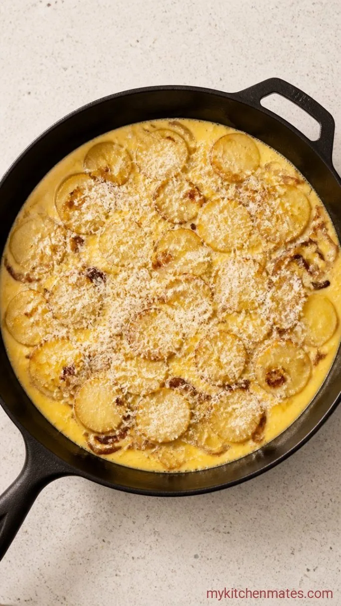 30-Minute One-Pan Potato Egg Frittata Step 3: Assemble the Frittata