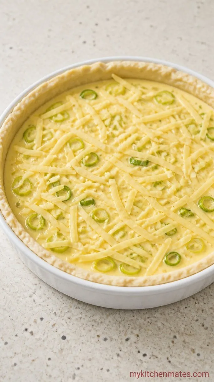 No-Fuss Leek and Gruyère Quiche Step 3: Assemble the Quiche