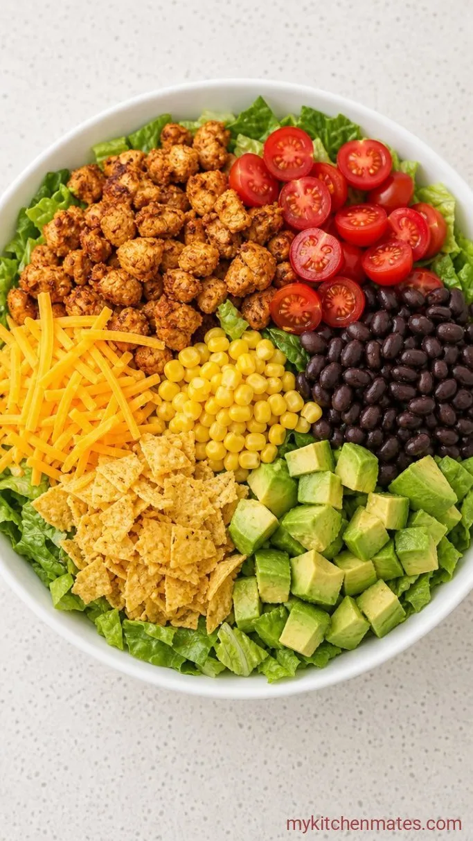30-Minute Chicken Taco Salad Step 3: Assemble the Salad