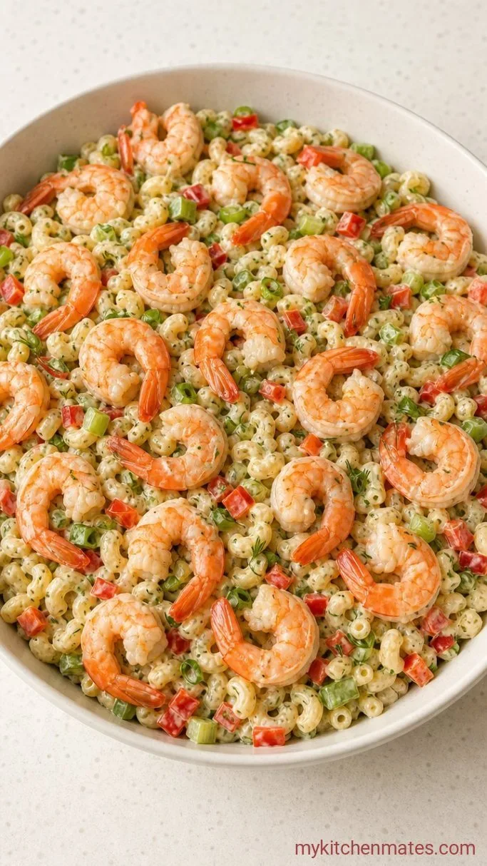 Creamy Shrimp Macaroni Salad in 20 Minutes Step 3: Assemble the Salad