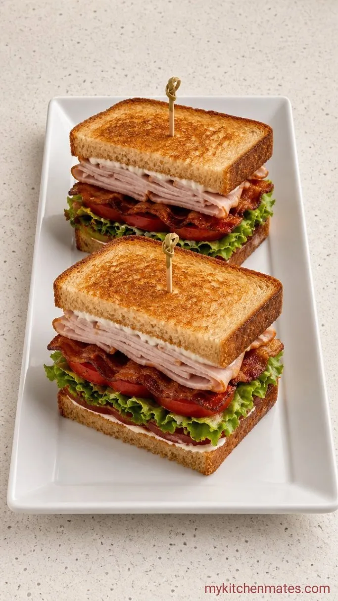 Triple-Decker Turkey Club Sandwich Step 3: Assemble the Sandwich