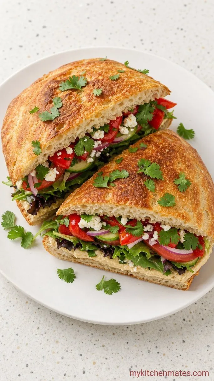 Panera Mediterranean Veggie Sandwich (Copycat Recipe) Step 3: Assemble the Sandwich
