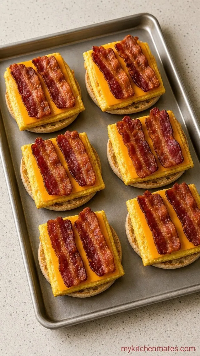 Freezer-Friendly Meal Prep Breakfast Sandwiches Step 3: Assemble the Sandwiches