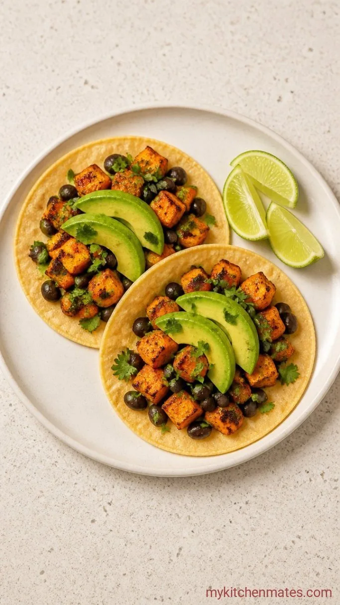 Crispy Sheet Pan Sweet Potato Black Bean Tacos Step 3: Assemble the Tacos
