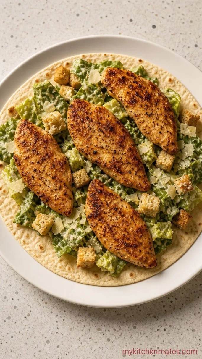 15-Minute Chicken Caesar Wraps Step 3: Assemble the Wraps