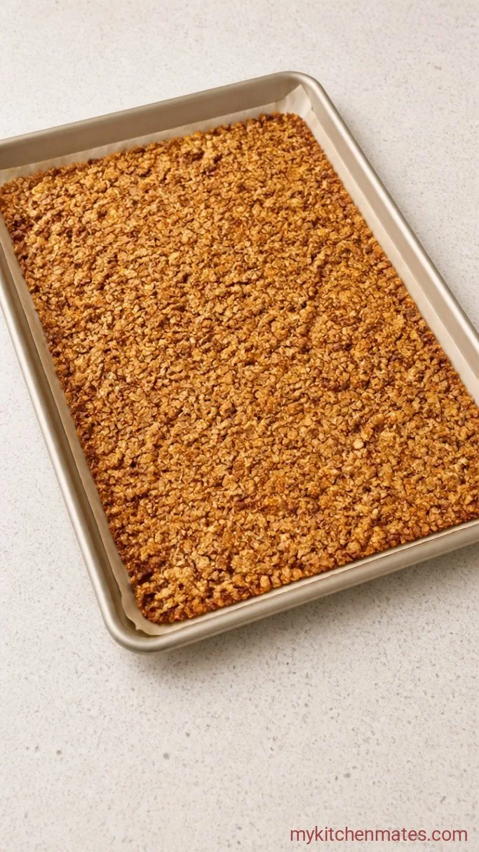 The Trick to Crunchy Granola Clusters That Actually Stick Together Step 3: Bake and Press the Granola