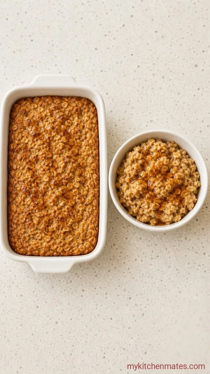 7-Ingredient Vegan Baked Oatmeal Step 3: Bake and Serve