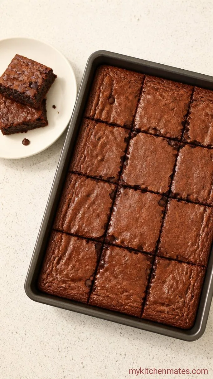 Big-Batch Fudgy Sheet Pan Brownies Step 3: Bake and Slice