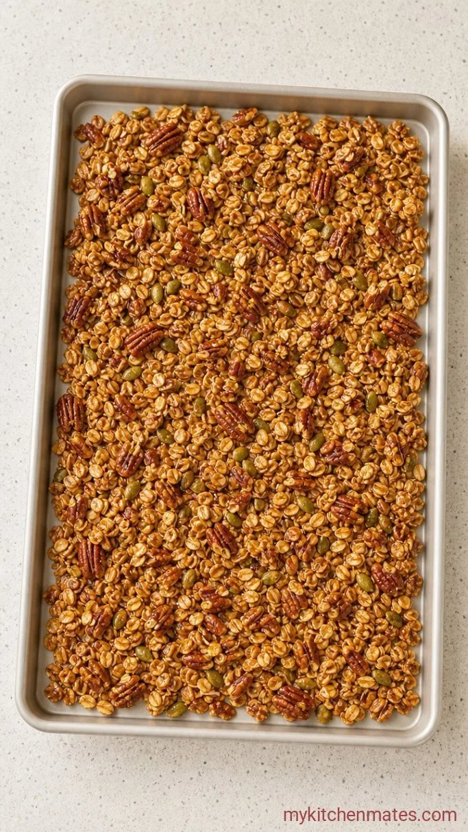 Step 3: Bake and Stir the Granola