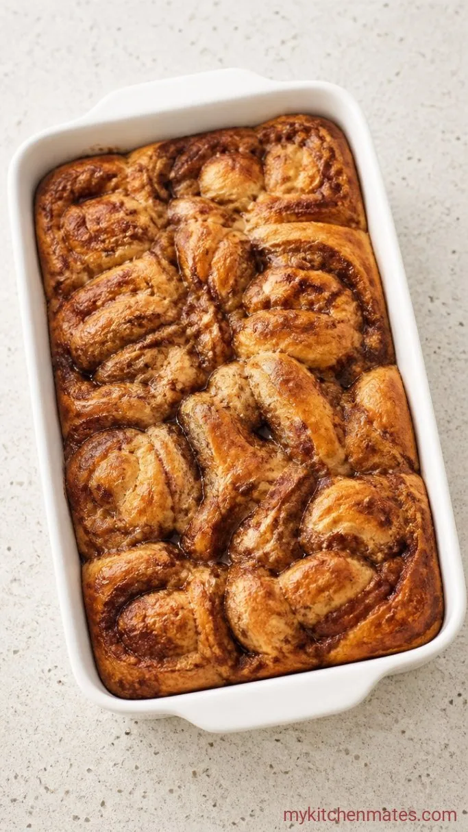 Gooey Cinnamon Roll Bars (No Yeast Needed) Step 3: Bake the Bars