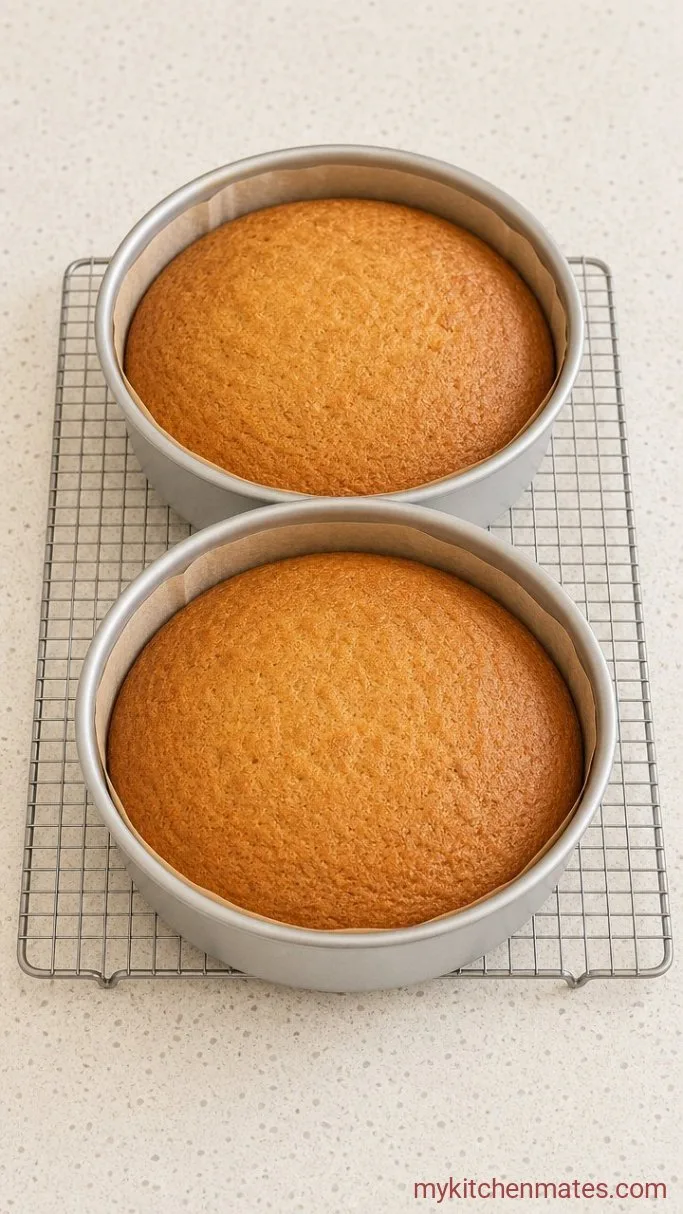 Layered Coffee Caramel Cake with Mocha Buttercream Step 3: Bake the Cake Layers