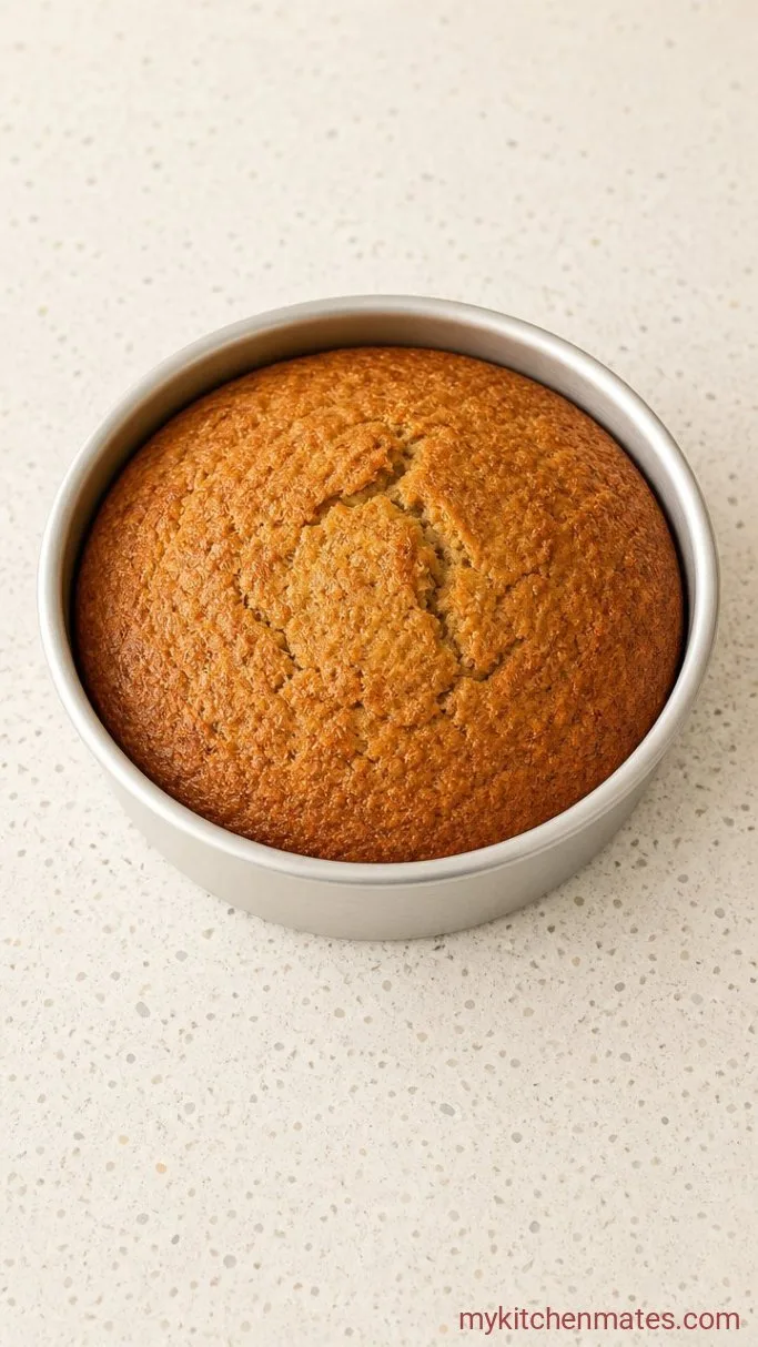 Soft No-Sugar Six Month Birthday Cake (Baby’s First Smash Cake) Step 3: Bake the Cake