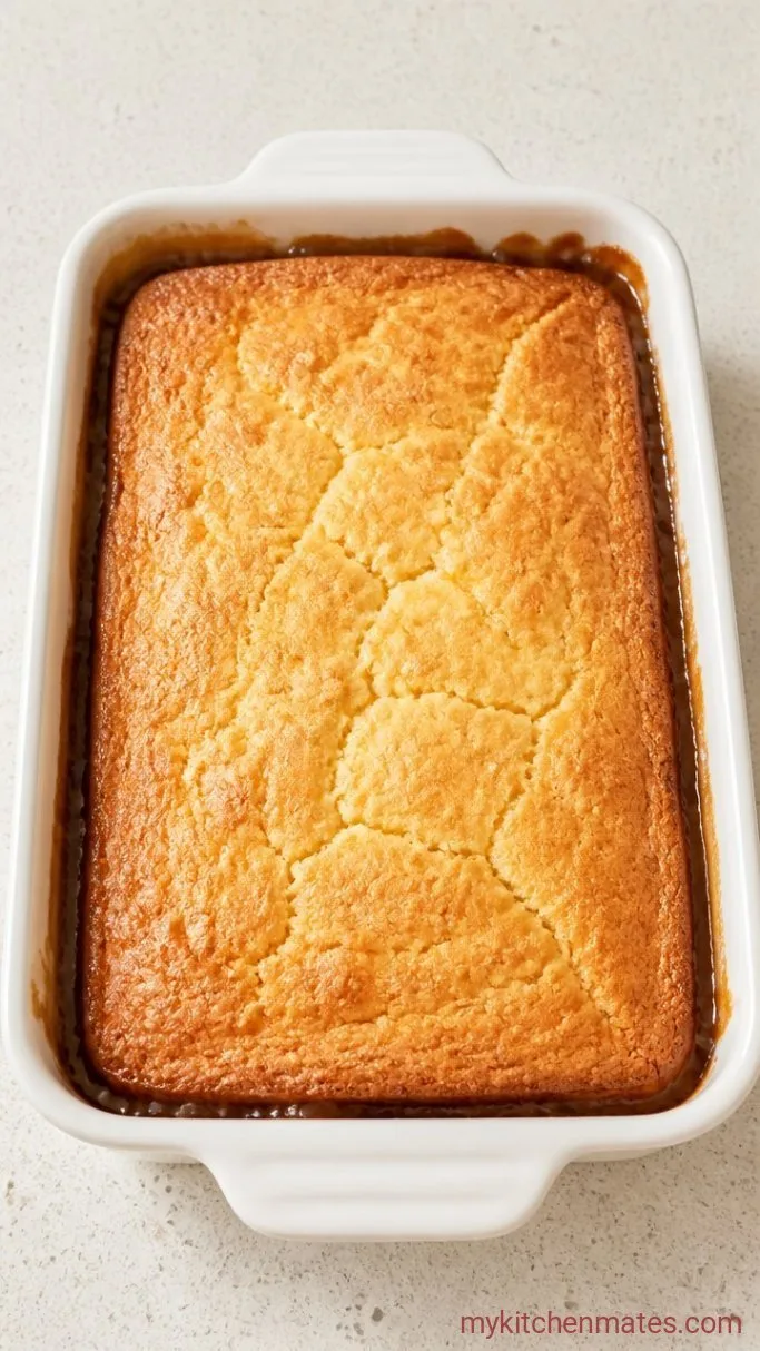 Self-Saucing Caramel Pudding Cake Step 3: Bake the Cake