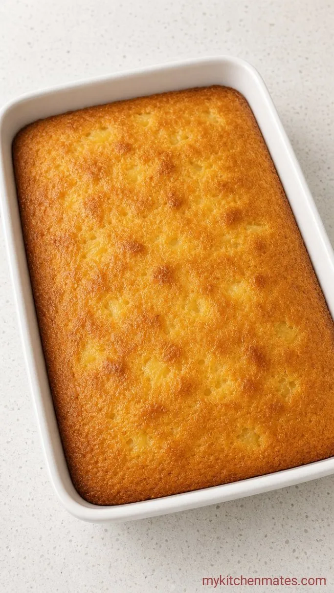 Moist Crushed Pineapple Cake with Cream Cheese Frosting Step 3: Bake the Cake