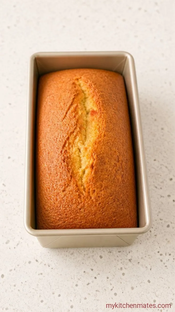 Moist One-Bowl Vanilla Loaf Cake Step 3: Bake the Cake