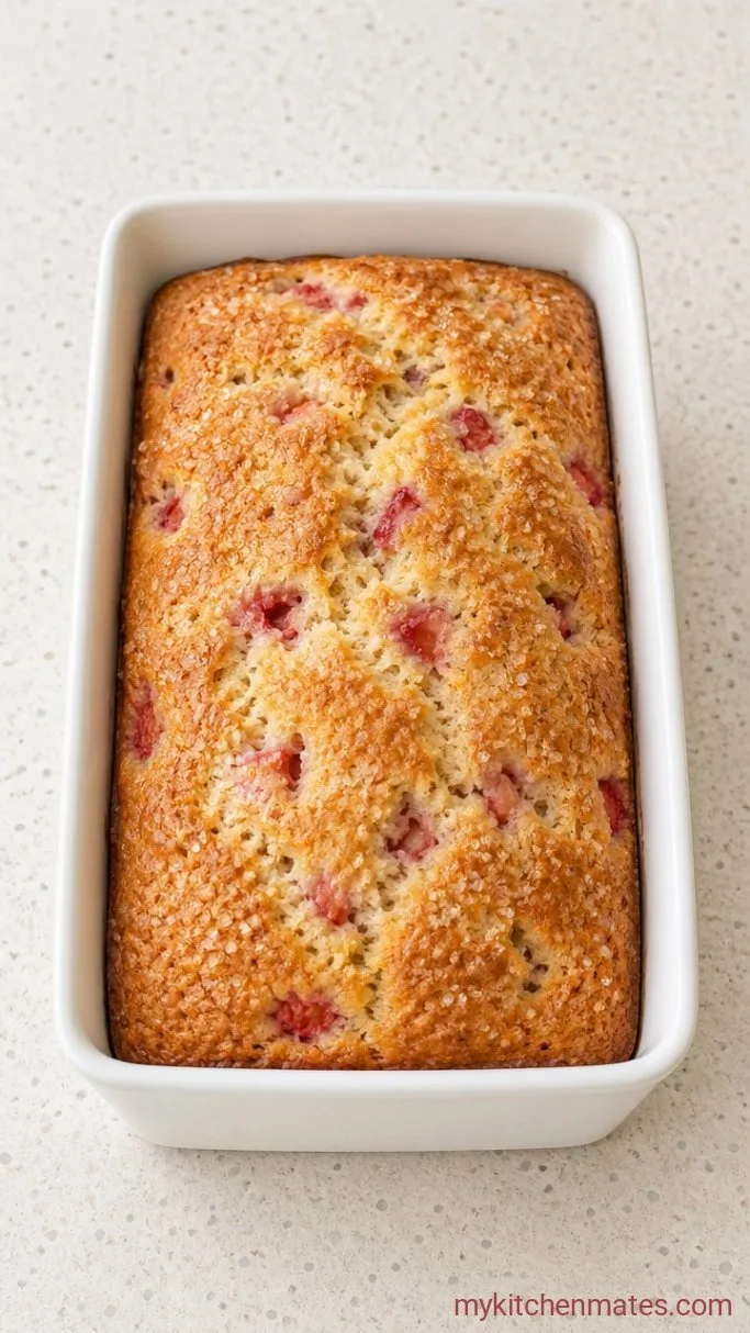 One-Bowl Strawberry Yogurt Cake Step 3: Bake the Cake