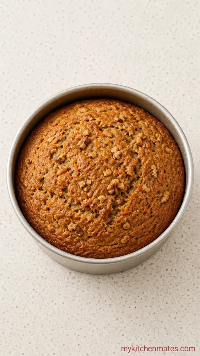 One-Bowl Carrot Walnut Cake Step 3: Bake the Cake