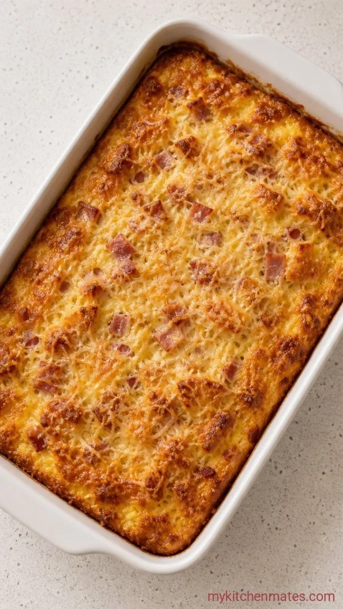 Overnight Croissant Breakfast Casserole Step 3: Bake the Casserole