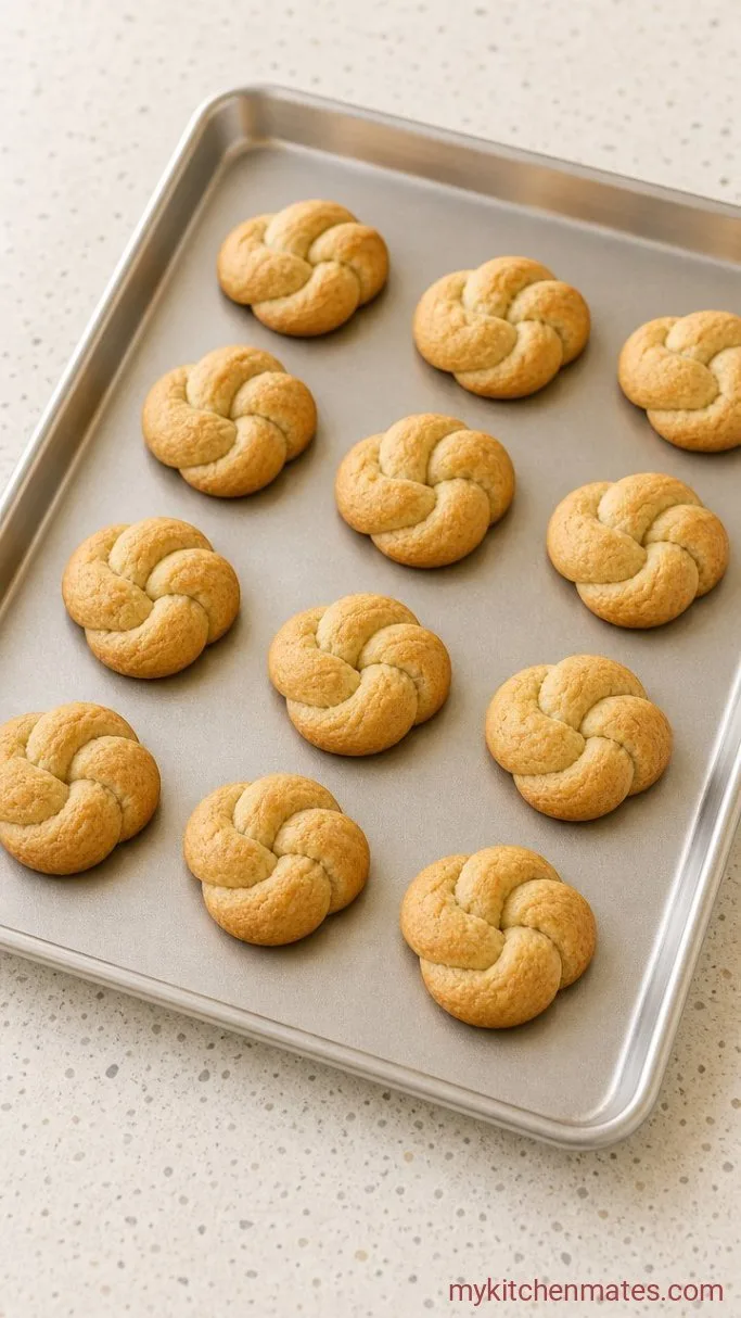 Buttery Italian Knot Cookies with Lemon Glaze Step 3: Bake the Cookies