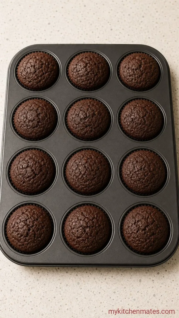 One-Bowl Vegan Chocolate Cupcakes Step 3: Bake the Cupcakes