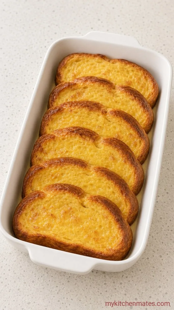 Overnight Crème Brûlée French Toast Step 3: Bake the French Toast