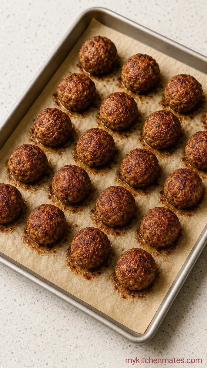 Baked Zucchini Meatballs (Tender and Easy) Step 3: Bake the Meatballs
