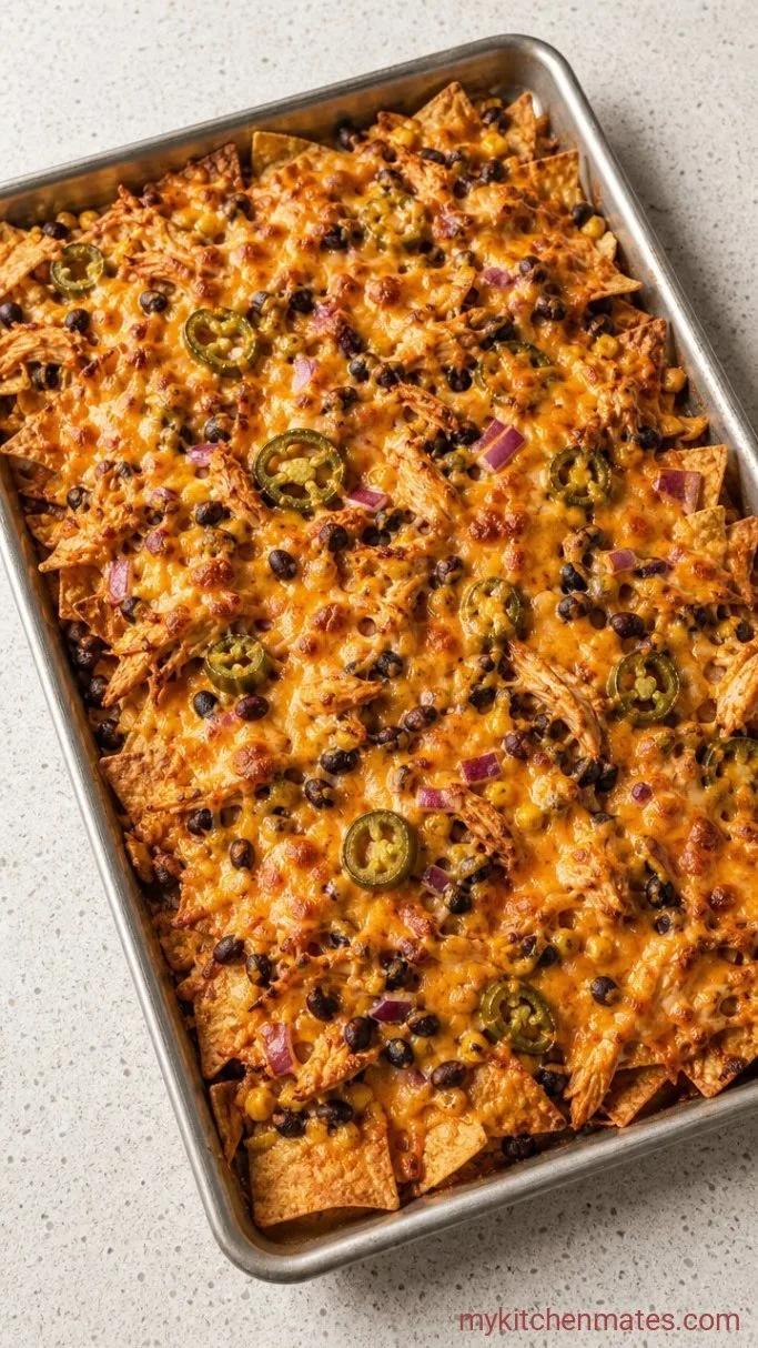 20-Minute Shredded Chicken Nachos Step 3: Bake the Nachos