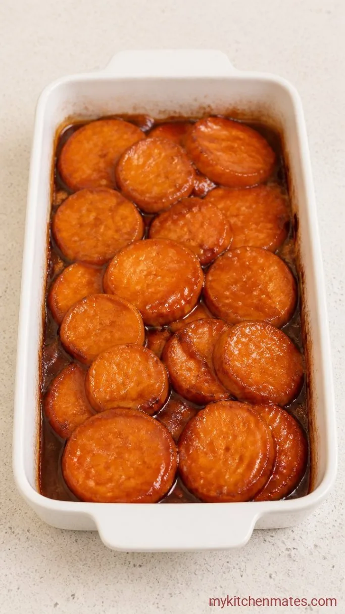Sticky Brown Sugar Candied Sweet Potatoes Step 3: Bake the Potatoes