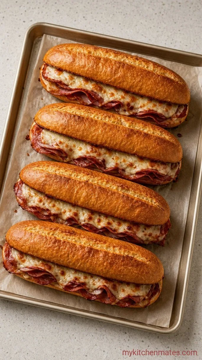Hearty Italian Grinder Sandwich Step 3: Bake the Sandwiches