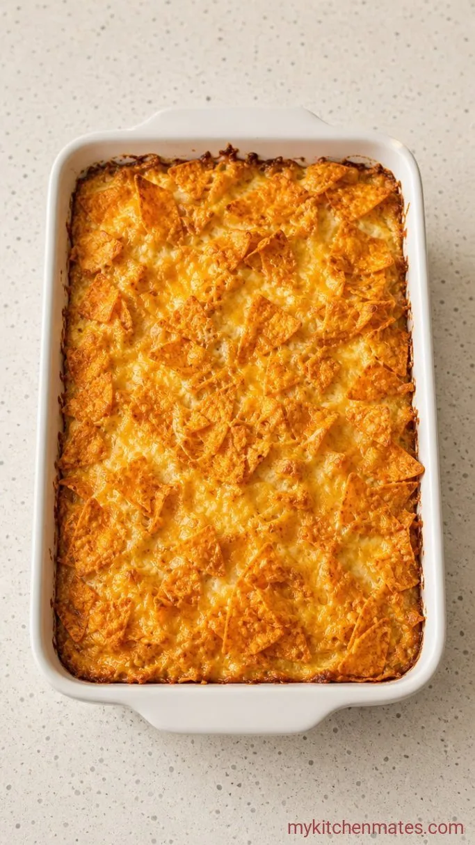30-Minute Cheesy Dorito Chicken Casserole Step 3: Bake Until Bubbly