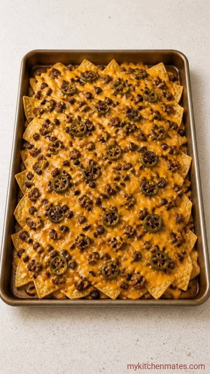 30-Minute Loaded Nachos for Game Day Step 3: Bake Until Bubbly