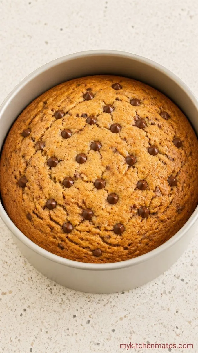 One-Bowl Chocolate Chip Cake Step 3: Bake Until Golden