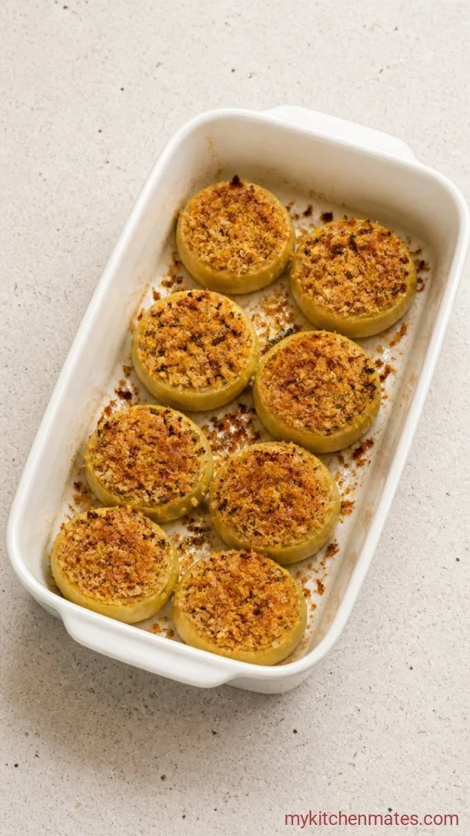 Crispy Cheesy Stuffed Artichoke Bottoms Step 3: Bake Until Golden
