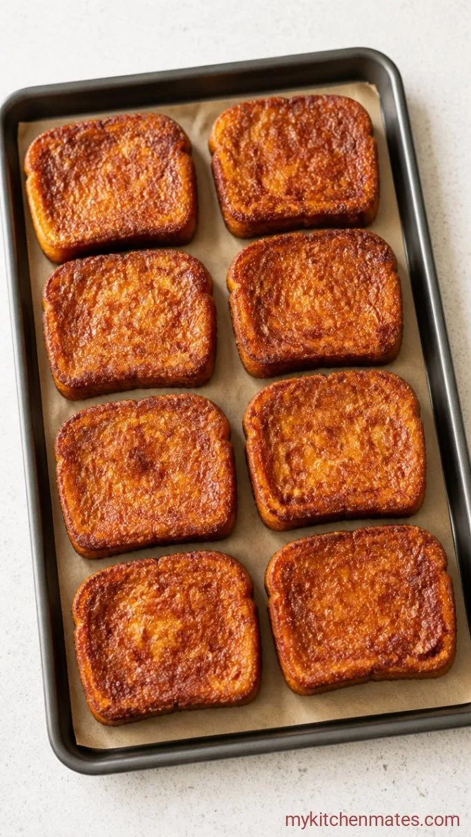 Crispy-Edged Sheet Pan French Toast for a Crowd Step 3: Bake Until Puffed and Golden