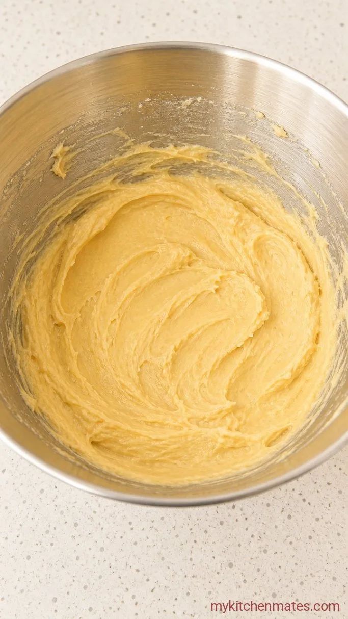 Step 3: Beat in the Egg and Vanilla