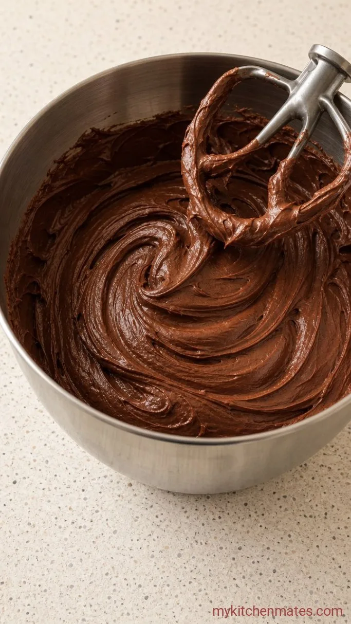Step 3: Beat the Chocolate Frosting