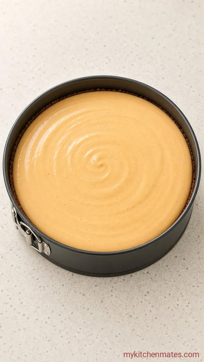 Sweet Potato Cheesecake with Gingersnap Crust Step 3: Beat the Filling