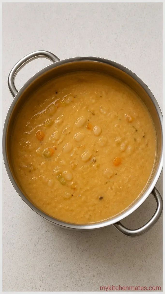 30-Minute Creamy Butter Bean Soup Step 3: Blend for Creaminess