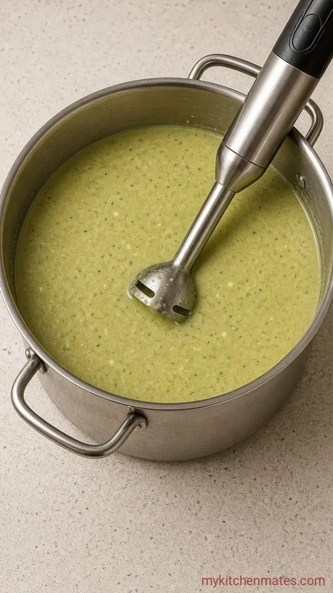 Creamy Broccoli Feta Soup (Ready in 30 Minutes) Step 3: Blend the Soup